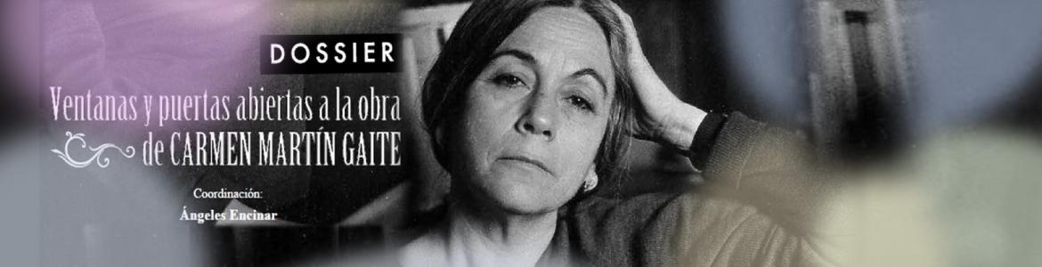 Fotografía en blanco y negro, busto de Carmen Martín Gaite