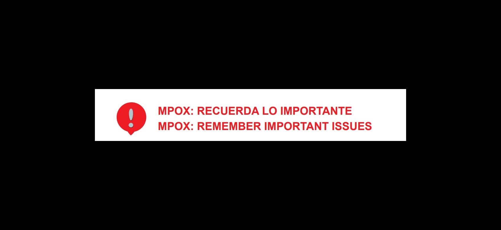 Mpox: recuerda lo importante