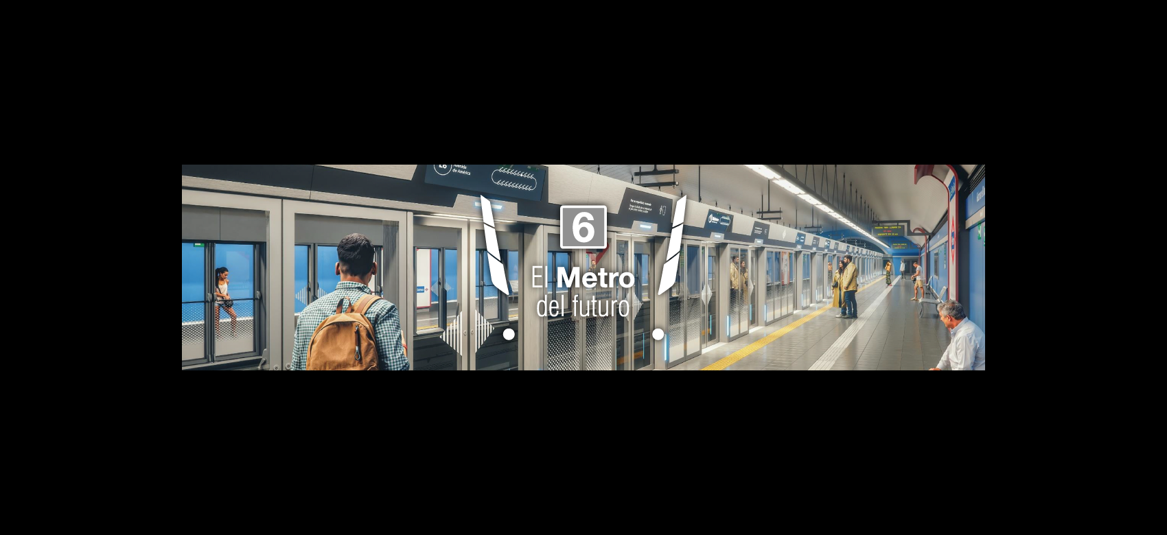 Recreación de las futuras puertas automáticas en los andenes de la línea 6 de Metro