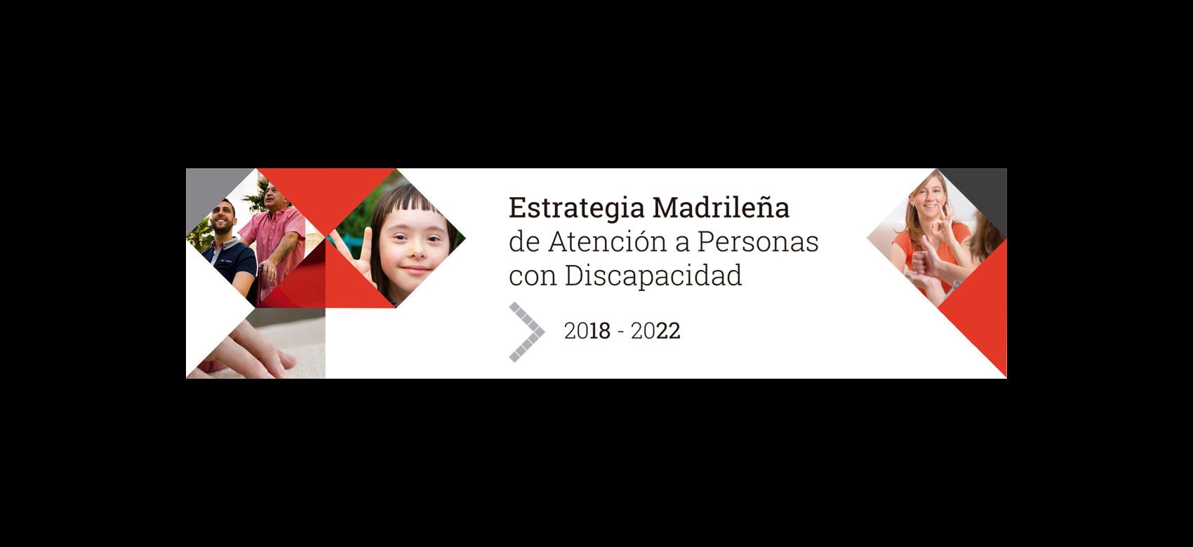 Imagen de portada de la Estrategia madrileña de atención a personas con discapacidad (2018-2022)