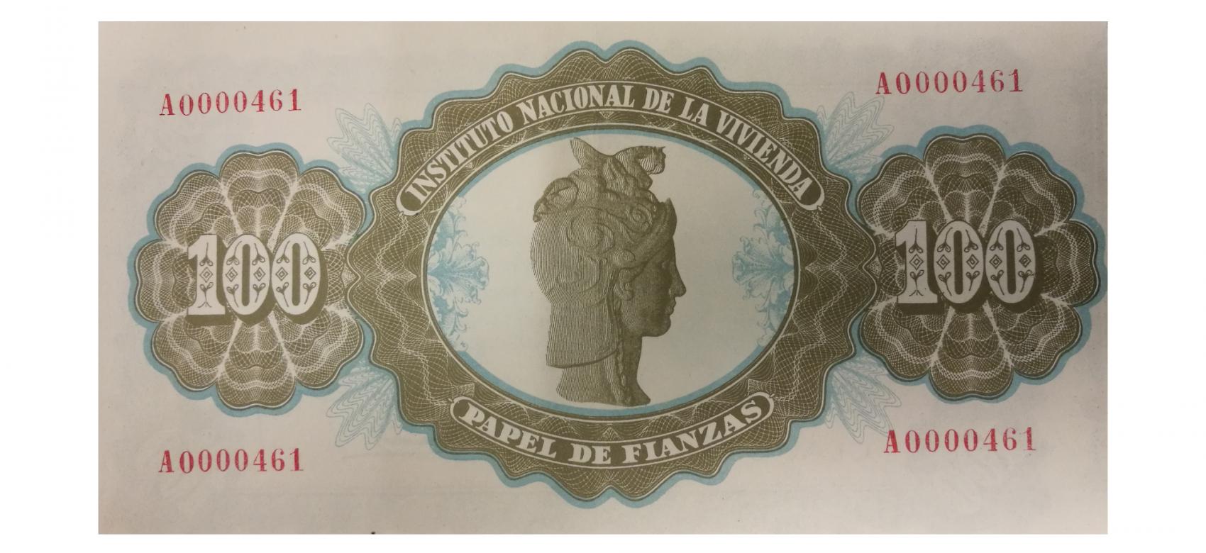 Papel de Fianzas del Estado de 100 pesetas emitidos en 1940