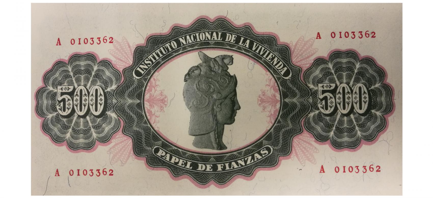 Papel de Fianzas del Estado de 500 pesetas emitidos en 1940