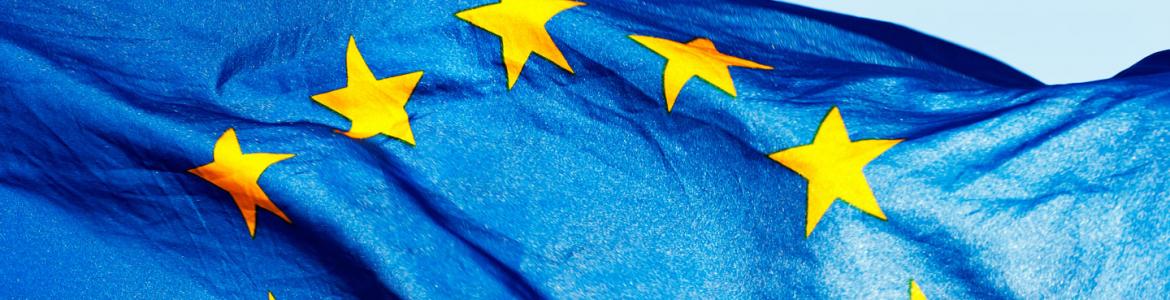 European Union flag waving
