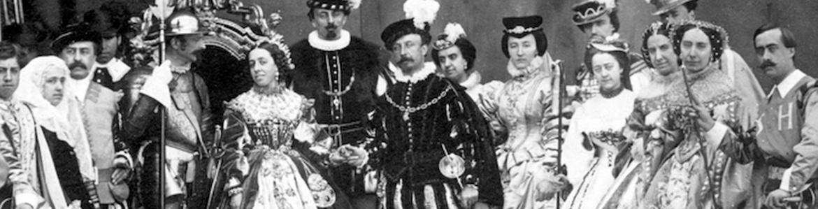 La III duquesa de Fernán Núñez y su marido Manuel Falcó, caracterizados como personajes del Quijote con motivo de un baile de disfraces. Ángel Alonso Martínez, 1861. Archivo General de Palacio. Patrimonio Nacional. Palacio de Fernan Nuñez