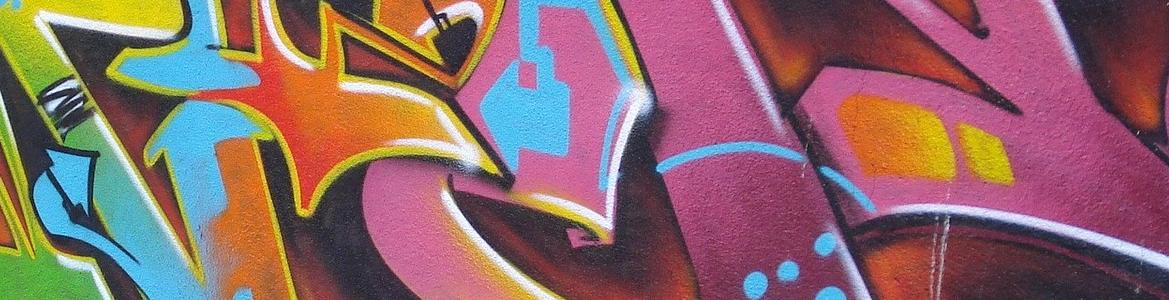 Imagen de pared con grafitti