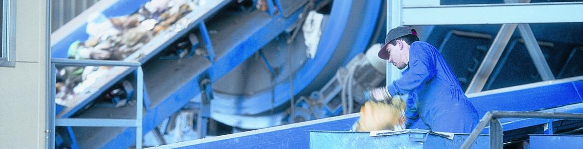 Trómel de una instalación de residuos