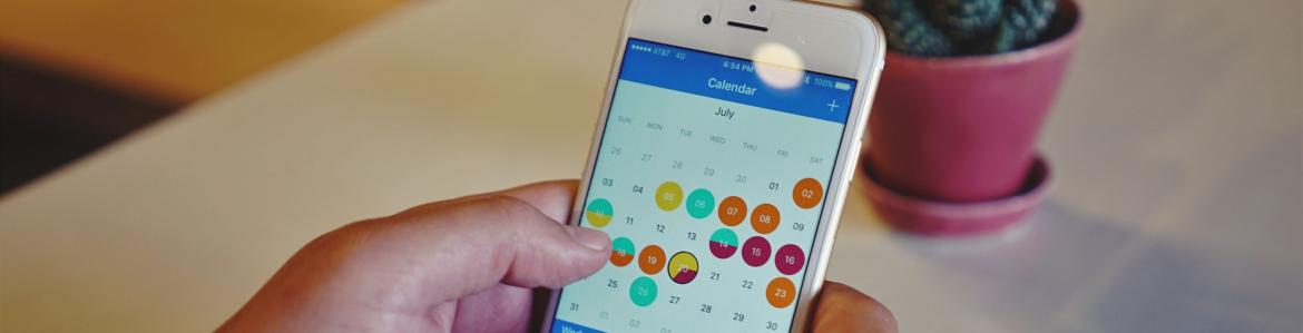 Calendario en un móvil