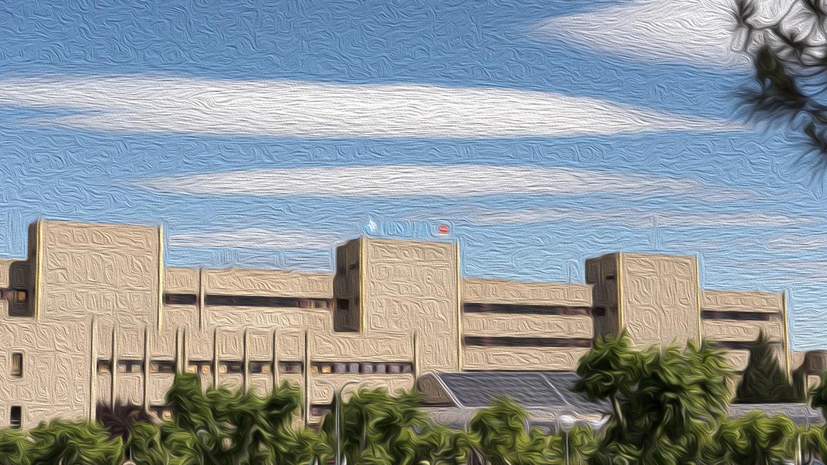 Fachada del Hospital.