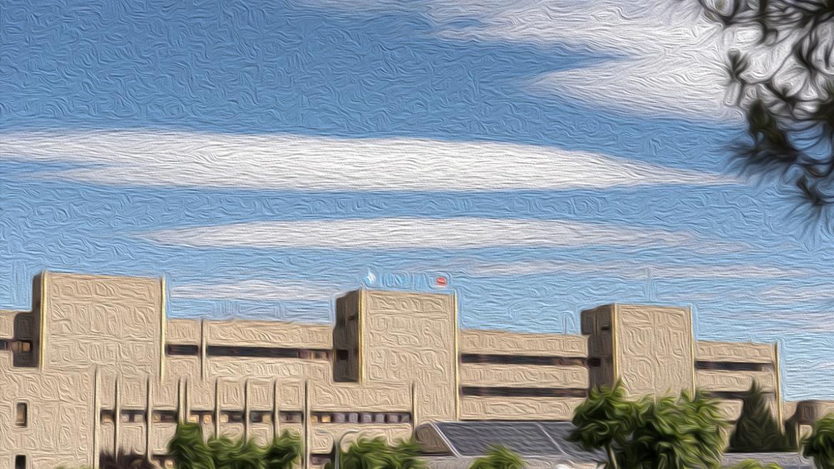 Fachada del Hospital.