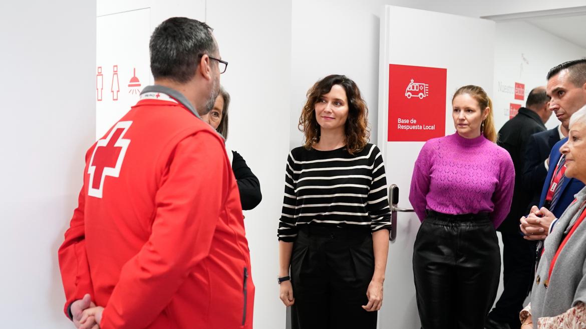 La presidenta durante la visita