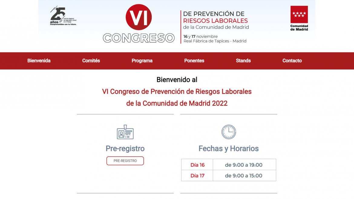 Imagen web VI Congreso PRL