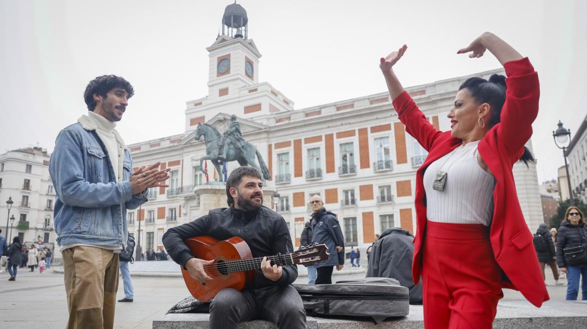 Un cuadro flamenco en la Puerta del Sol