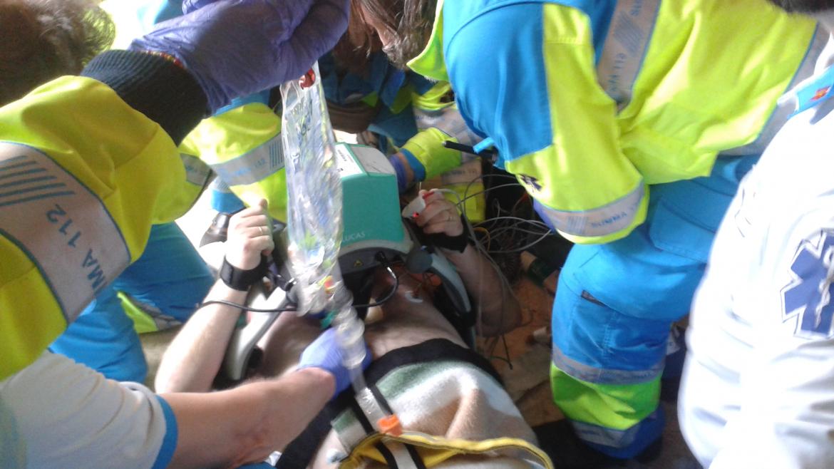Profesionales del SUMMA 112 en una asistencia sanitaria