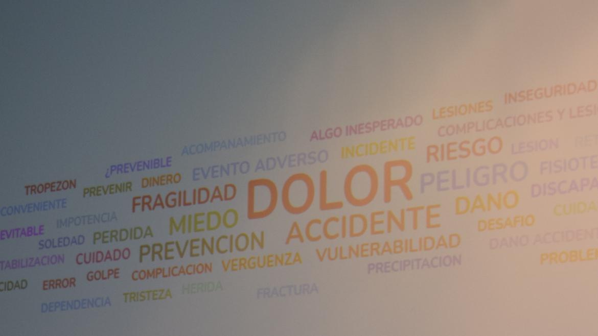 Nube de palabras sobre las caídas