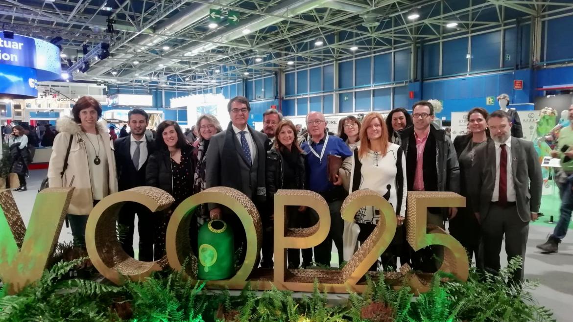 Foto de grupo de los visitantes de la COP25 