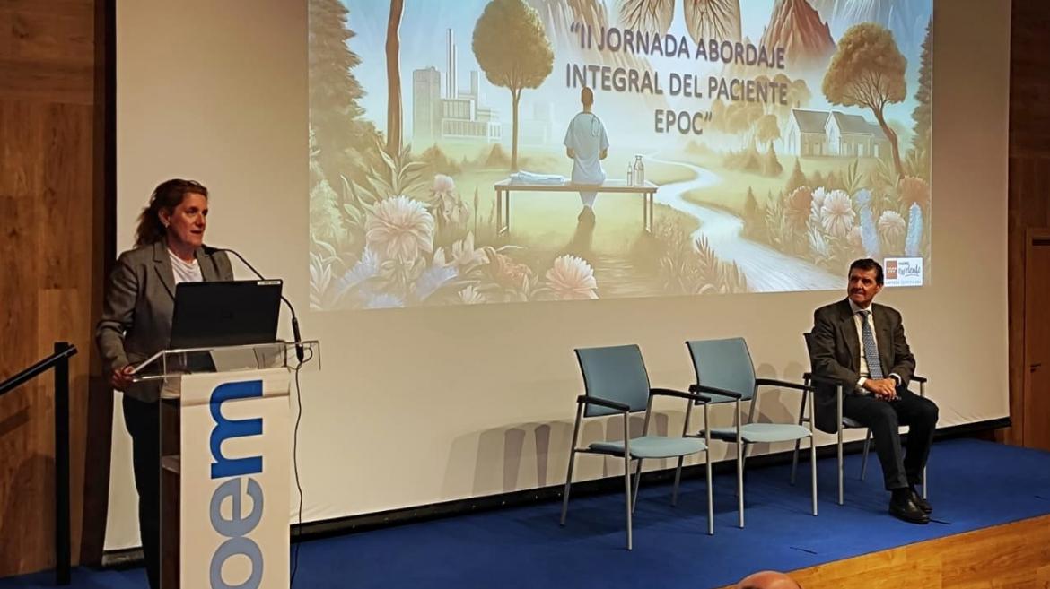 Rosario Azcutia y José Enrique Villares en la inauguración de la Jornada