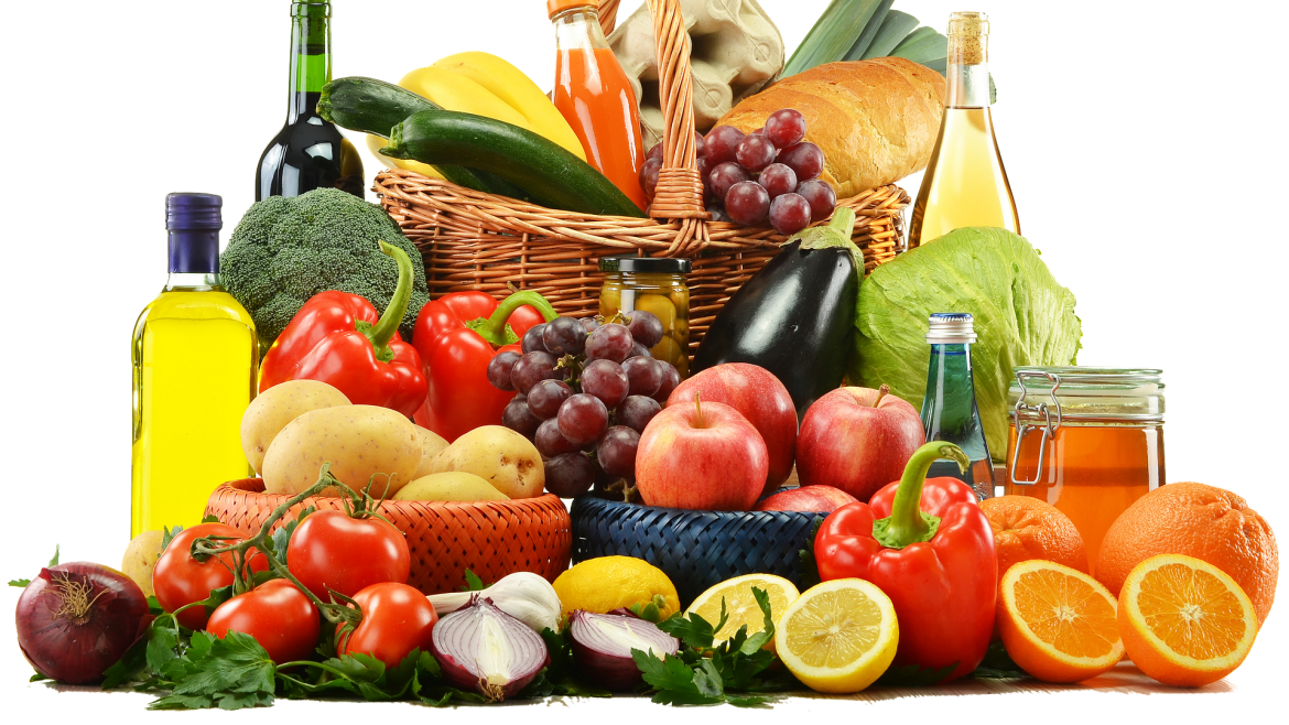 Bodegon de frutas y verduras