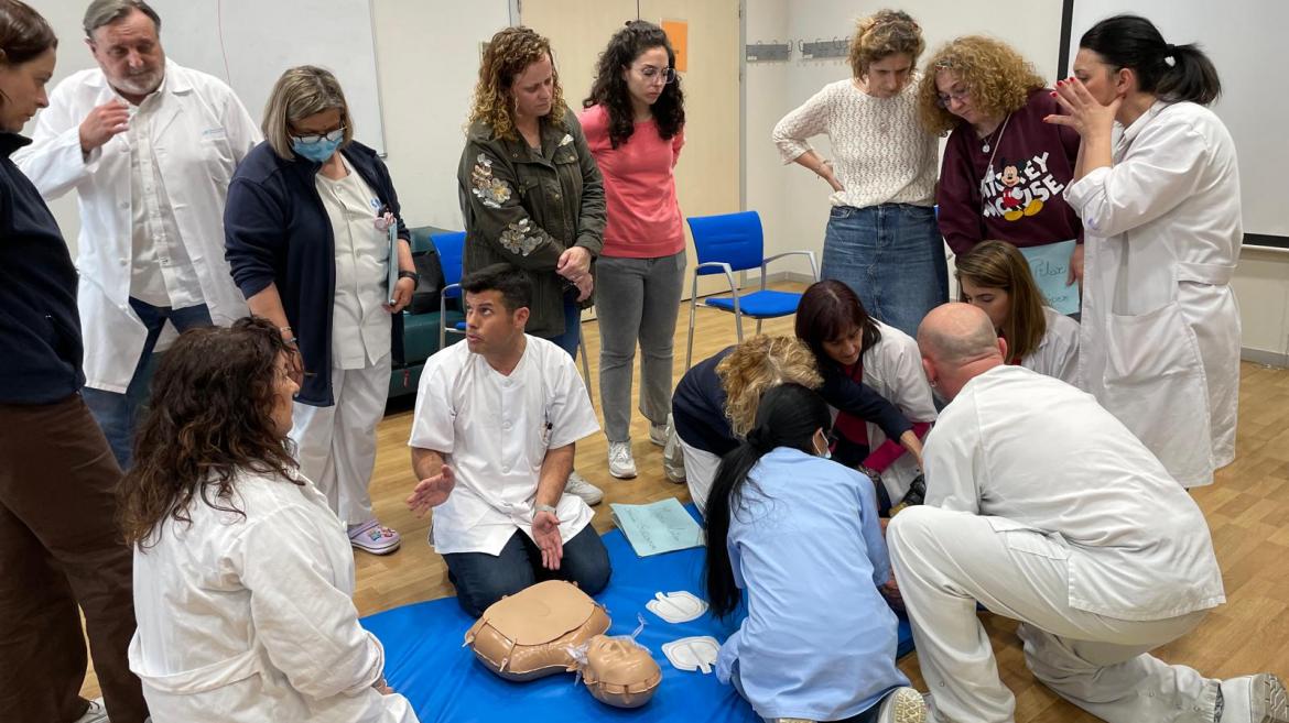 sesión de formación en el Centro de Salud Las Margaritas