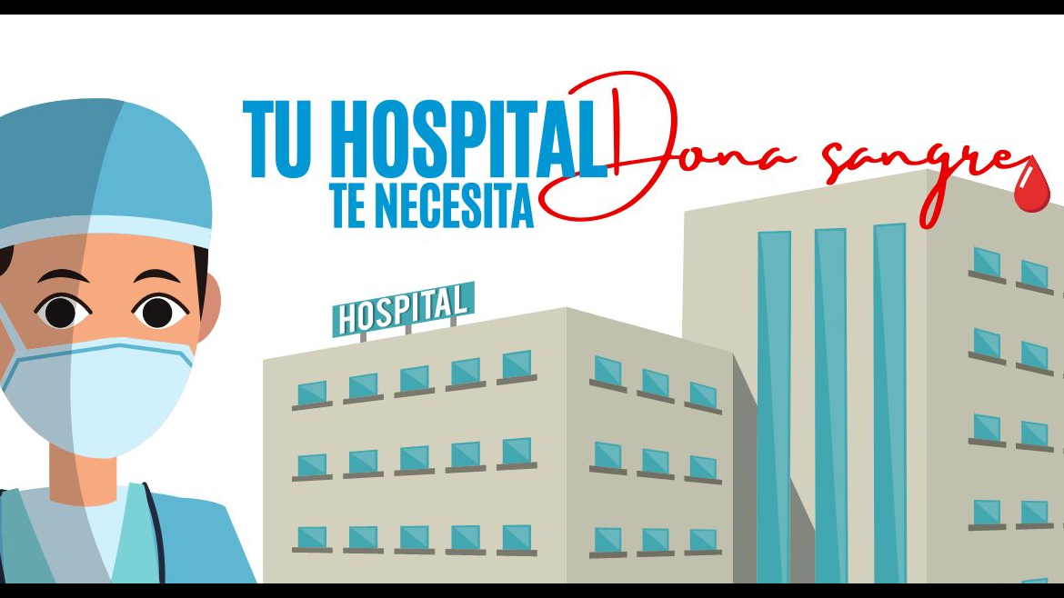 imagen prediseñada de hospital y profesional sanitario