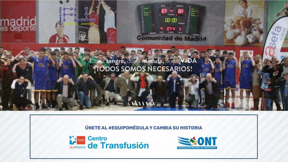 Portada de web con equipo de cadetes de baloncesto