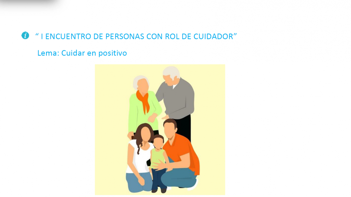 Portada del I Encuentro de Personas con Rol de Cuidador