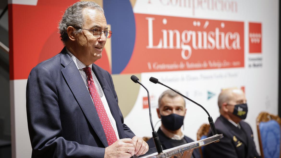 El consejero de Educación, Enrique Ossorio, durante su intervención en el acto