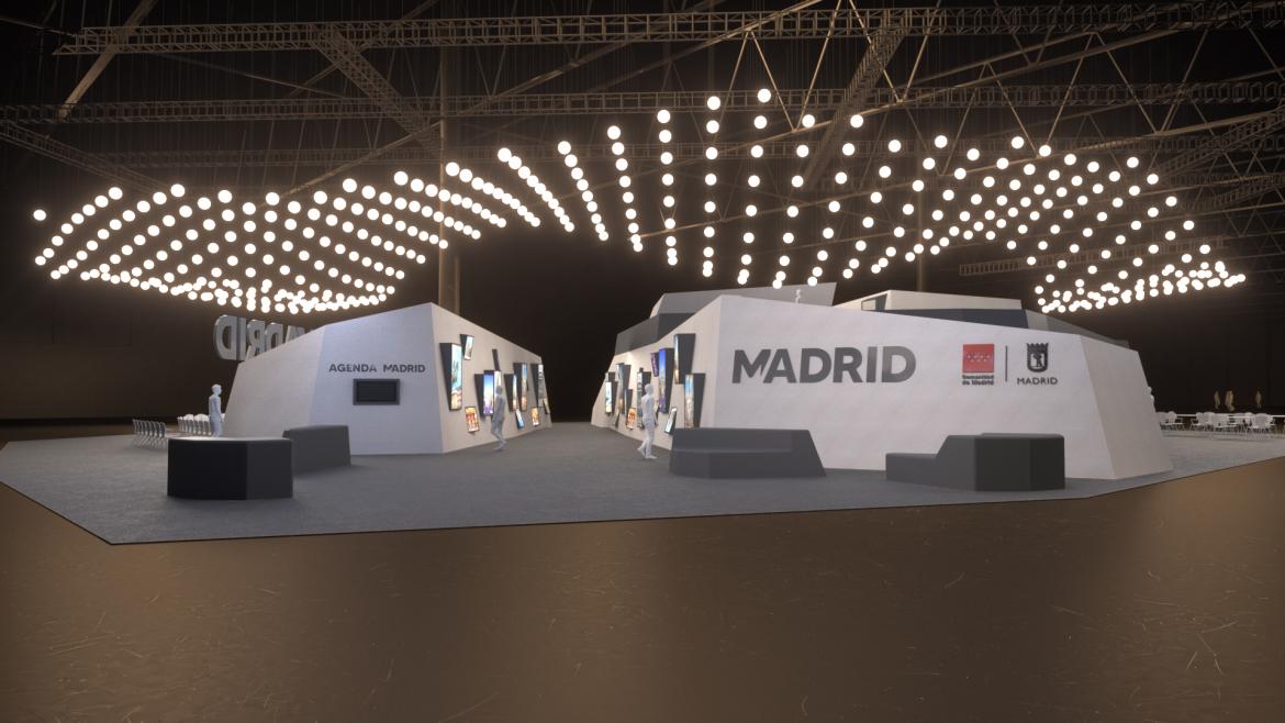 La Comunidad presentará en FITUR toda su oferta turística en un estand de 1.500 m2 con material 100% reciclado procedente de plantas de papel de la región El stand de la Comunidad de Madrid en FITUR