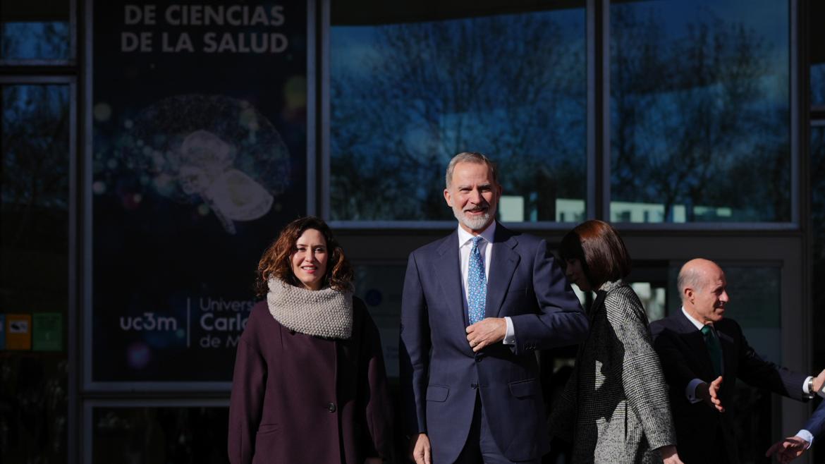 Díaz Ayuso, en la inauguración de la nueva Facultad de Ciencias de la Salud de la Universidad pública Carlos III de Madrid La presidenta Isabel Díaz Ayuso
