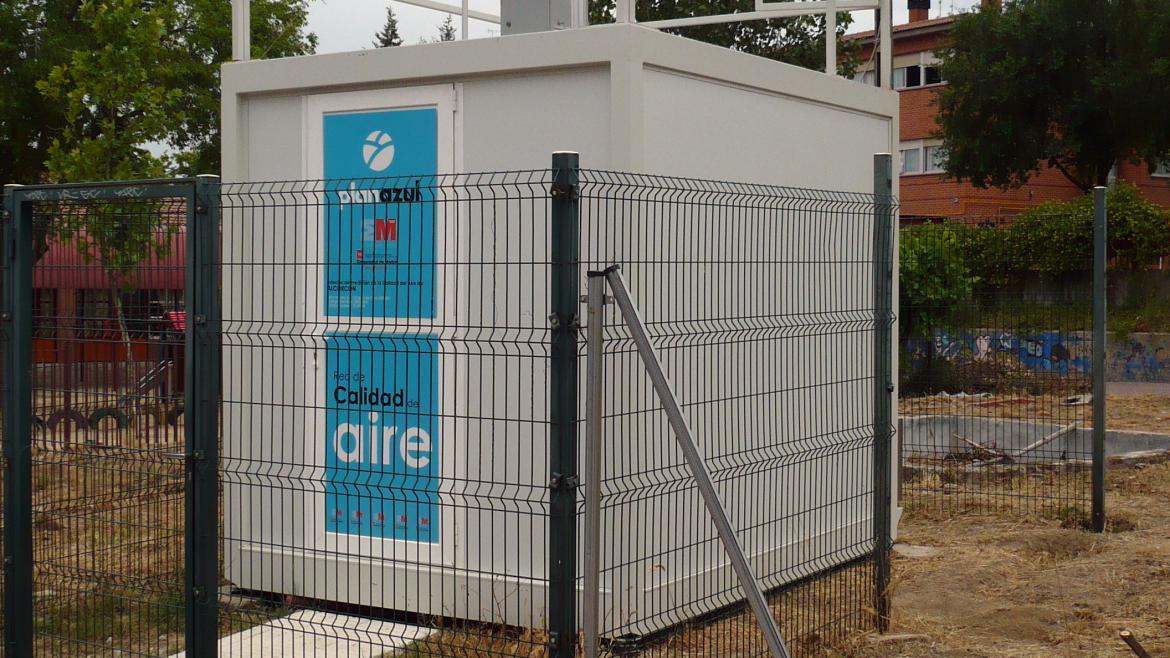 Calidad del Aire. Caseta toma de datos en Alcorcón