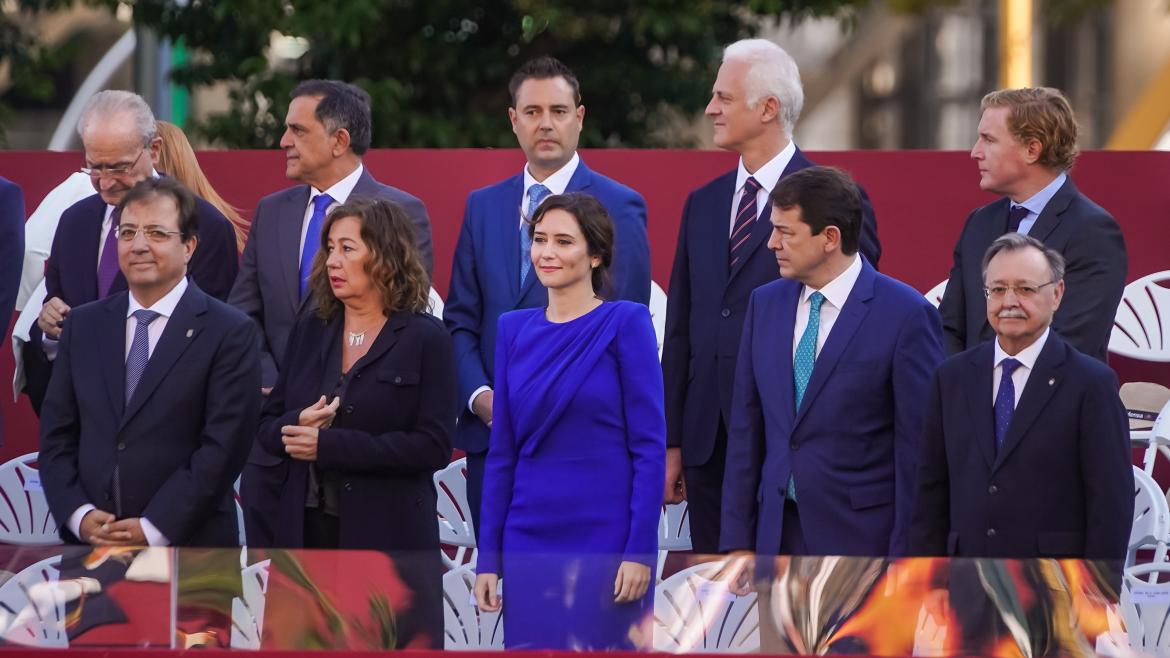 Isabel  Díaz Ayuso en la celebración de la Fiesta Nacional