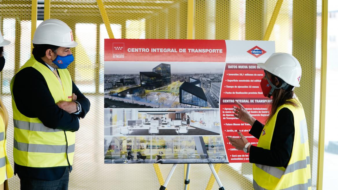 David Pérez ha visitado el avance de las obras de la nueva sede de Metro de Madrid