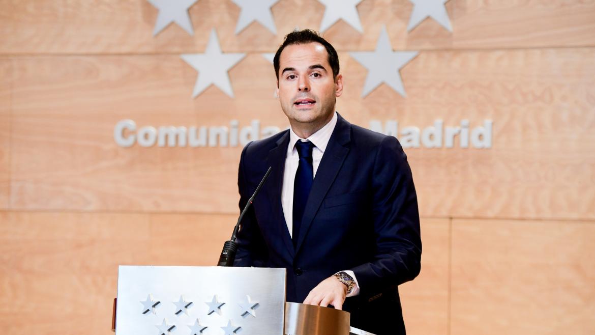 Imagen de Ignacio Aguado en la rueda de prensa posterior al Consejo de Gobierno