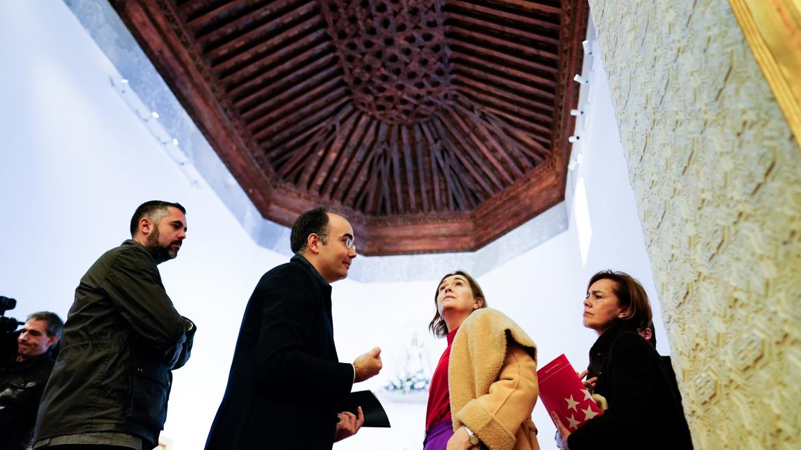 Marta Rivera durante la visita