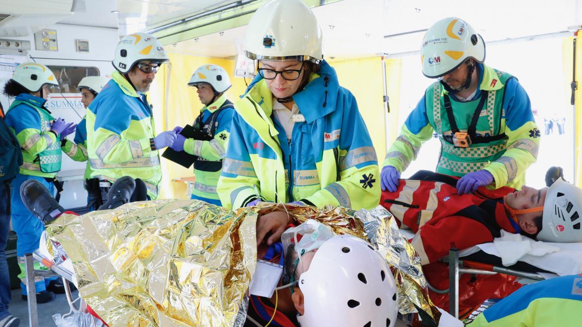 El SUMMA 112 organiza un simulacro de accidente con múltiples víctimas para visibilizar la labor de los Técnicos de Emergencias Sanitarias