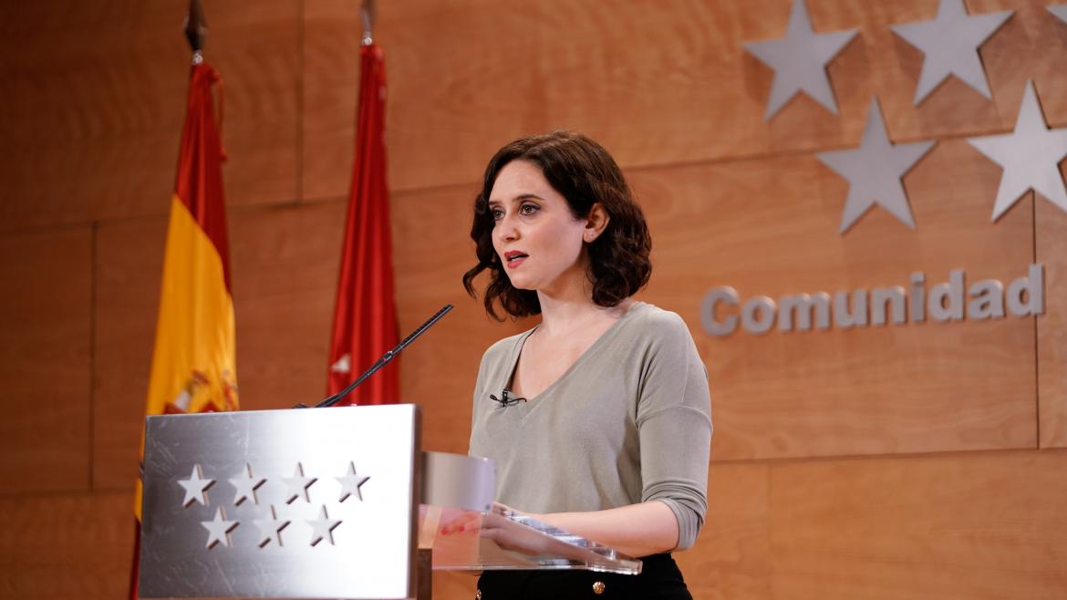 Isabel Díaz Ayuso realiza una comparecencia pública