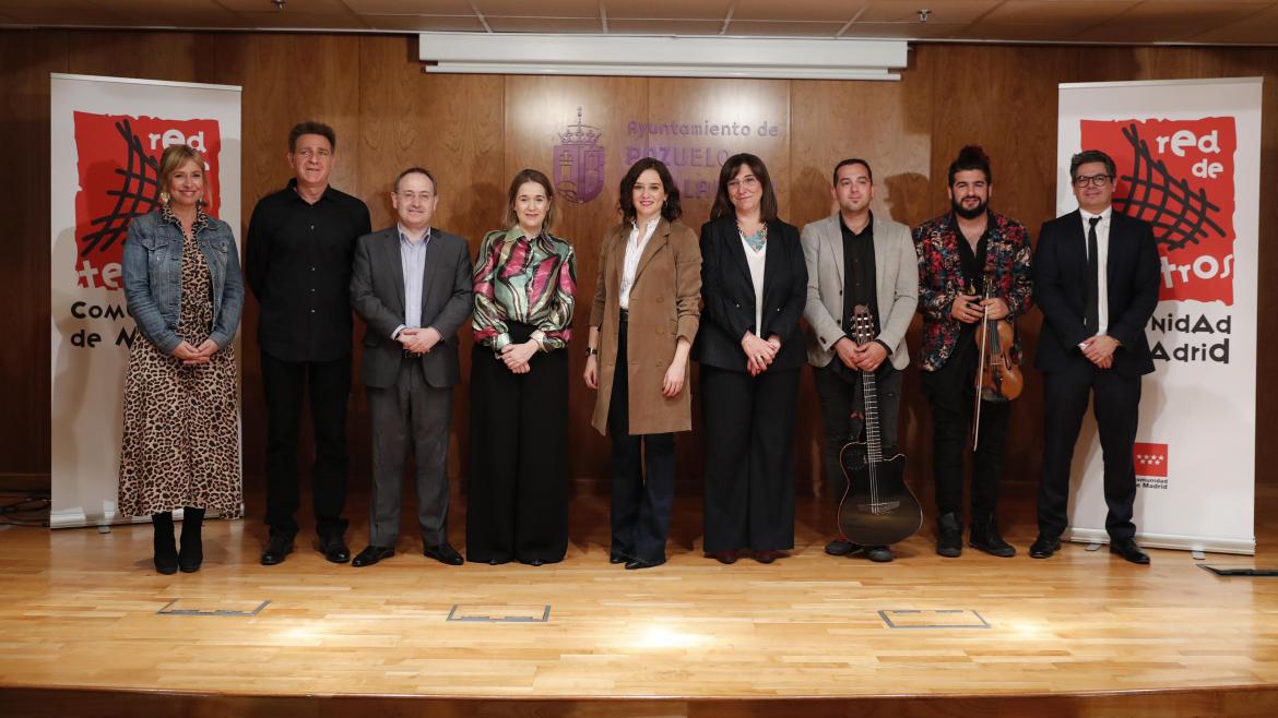 La presidenta Isabel Díaz Ayuso en la presentación de la programación de los teatros de la Comunidad de Madrid
