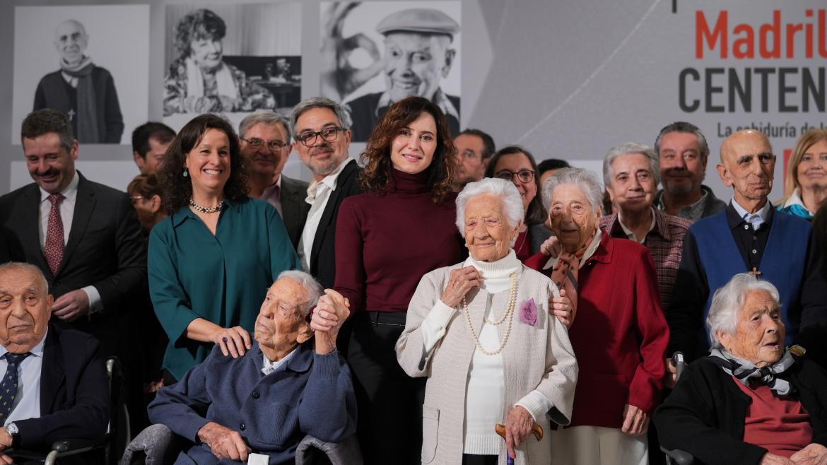 La presidenta Isabel Díaz Ayuso durante la inauguración de la exposición 