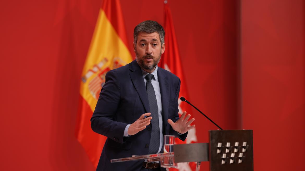 García Martín en rueda de prensa El portavoz Miguel Ángel García Martín atiende a los medios de comunicación en la Real Casa de Correos