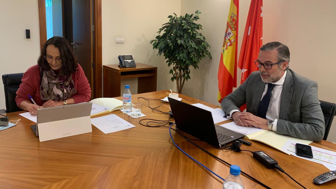 Enrique López durante la Conferencia Sectorial de Justicia