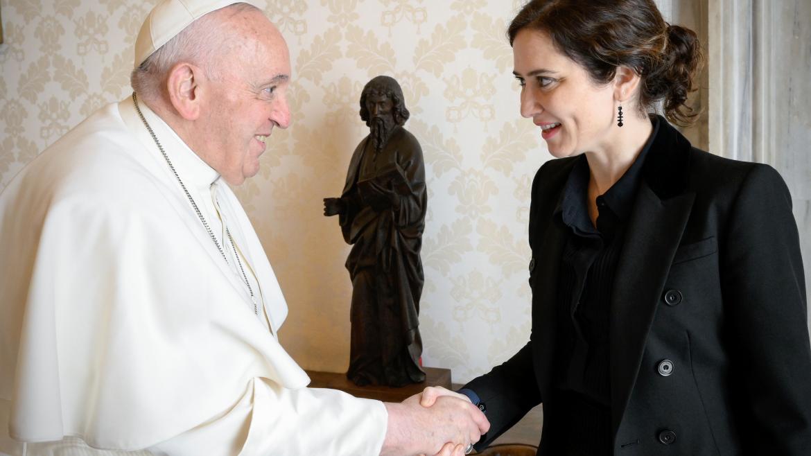 La presidenta Isabel Díaz Ayuso ha viajado a Roma