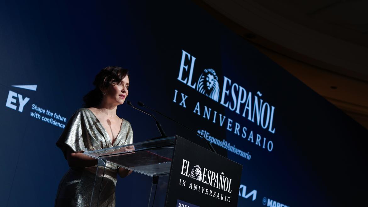 La presidenta Isabel Díaz Ayuso en los IX Premios Los Leones de El Español