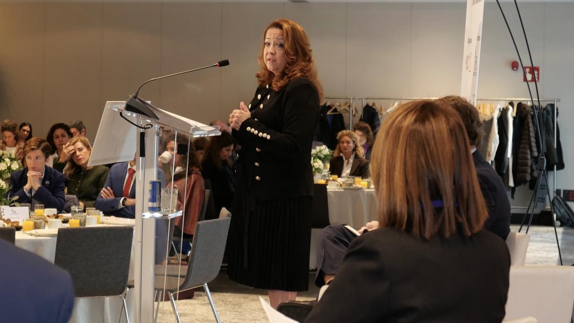 La consejera Fátima Matute en un desayuno informativo de Executive Forum España