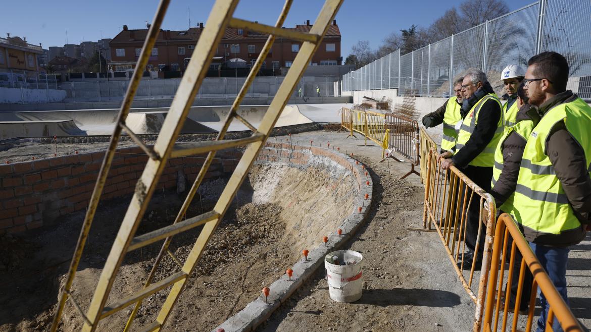 Izquierdo en el nuevo skate park en Móstoles