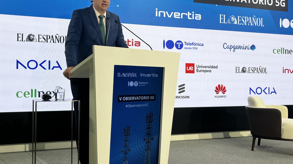 López-Valverde participa en el V Observatorio 5G organizado por El Español e Invertia El consejero Miguel López-Valverde en el V Observatorio 5G de El Español e Invertia