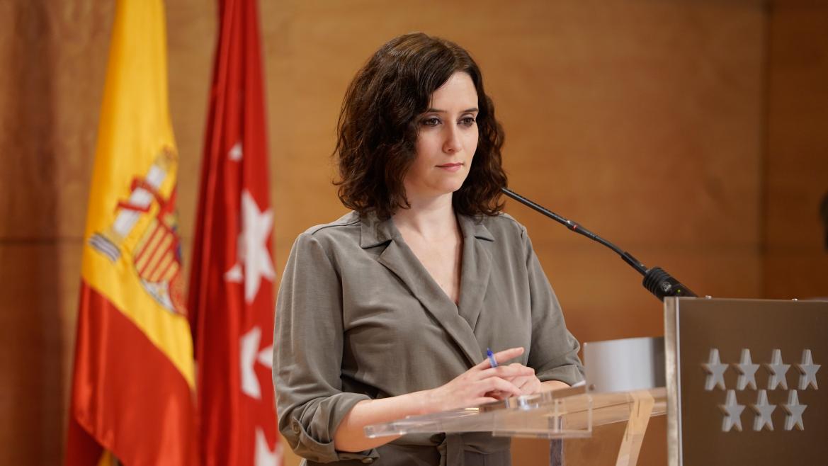 Isabel Díaz Ayuso ofrece una rueda de prensa en la Real Casa de Correos