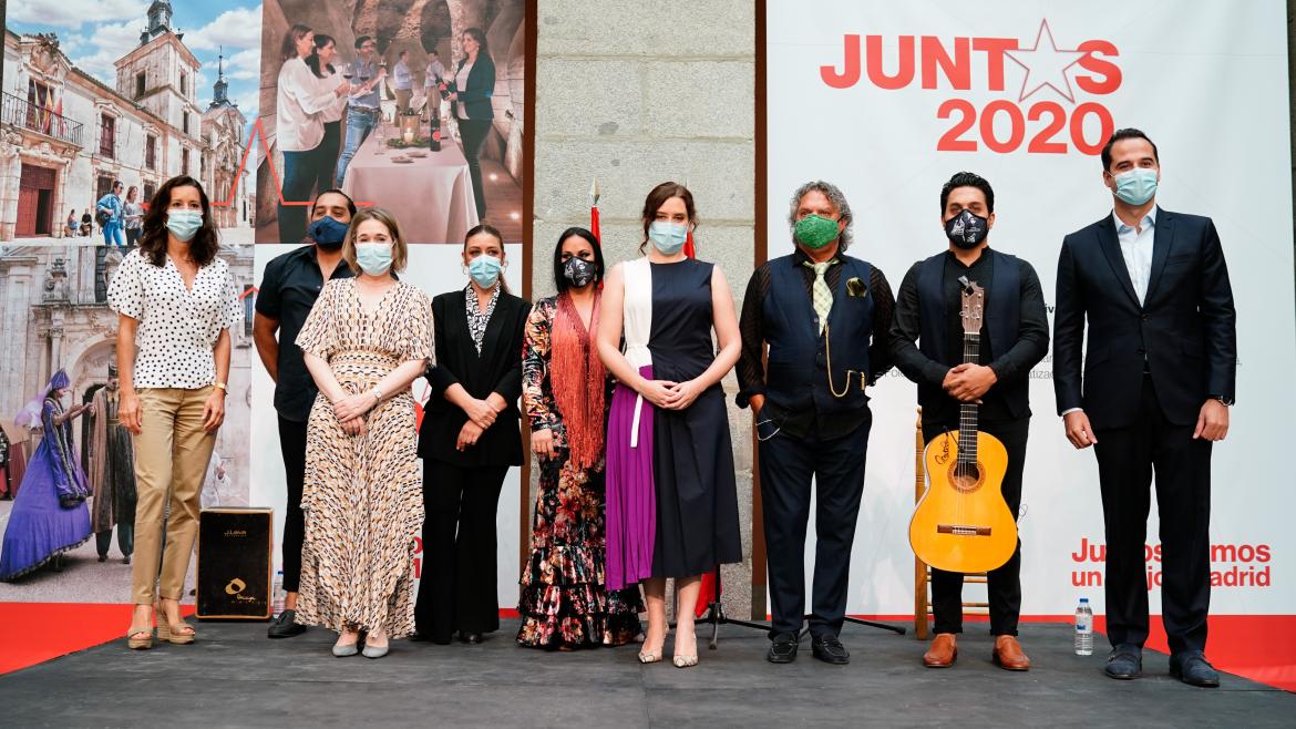 Isabel Díaz Ayuso durante la presentación del plan Juntos 2020