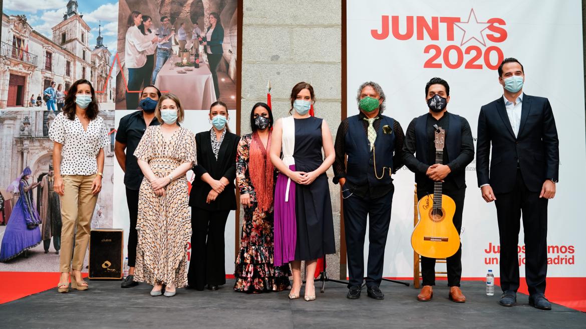Isabel Díaz Ayuso durante la presentación del plan Juntos 2020