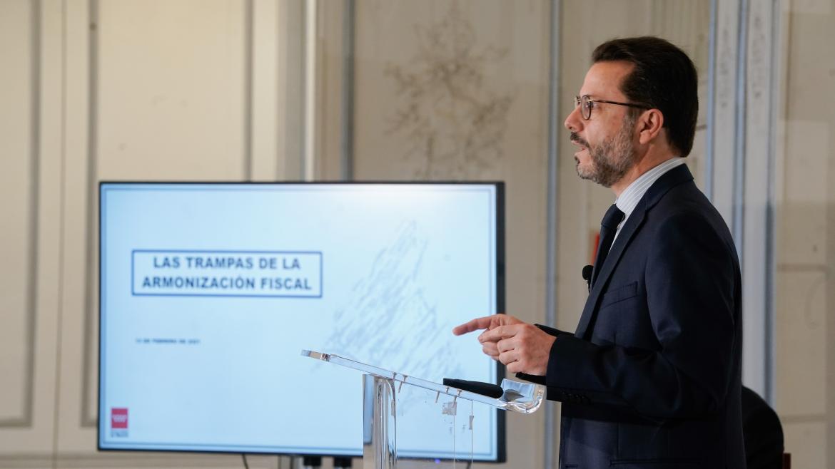 Javier Fernández-Lasquetty durante un coloquio sobre fiscalidad organizado por Executive Forum