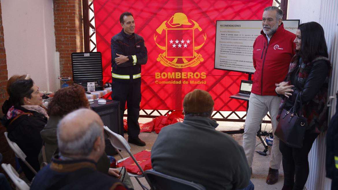 Enrique López en un momento de la jornada de prevención de incendios