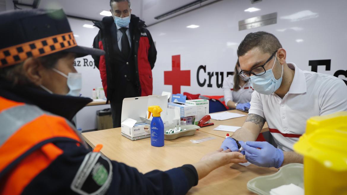Test covid voluntario protección civil